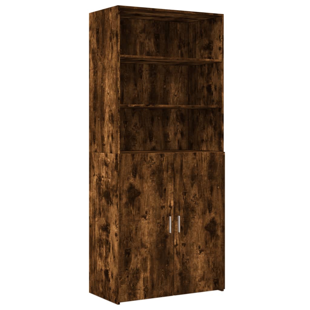 vidaXL Dulap înalt, stejar fumuriu, 80x42,5x185 cm, lemn prelucrat