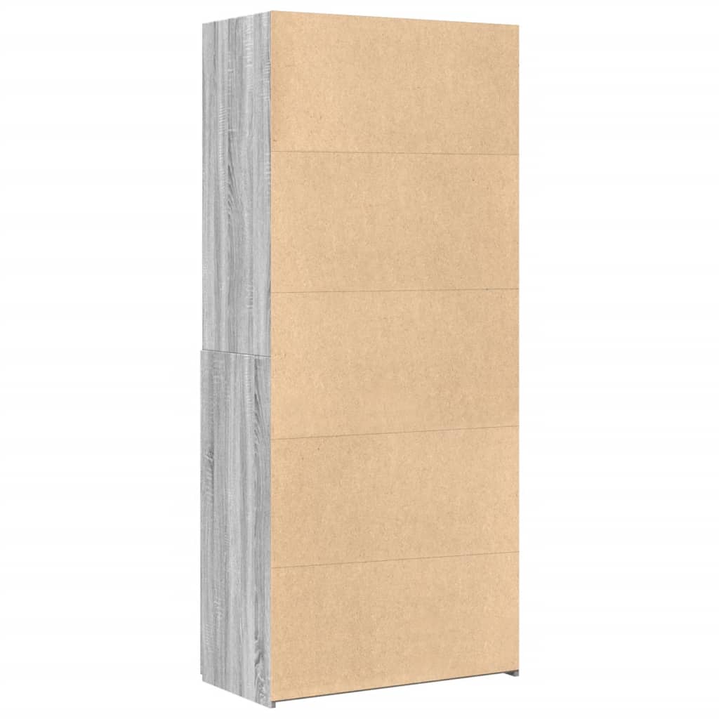 vidaXL Dulap înalt, gri sonoma, 80x42,5x185 cm, lemn prelucrat