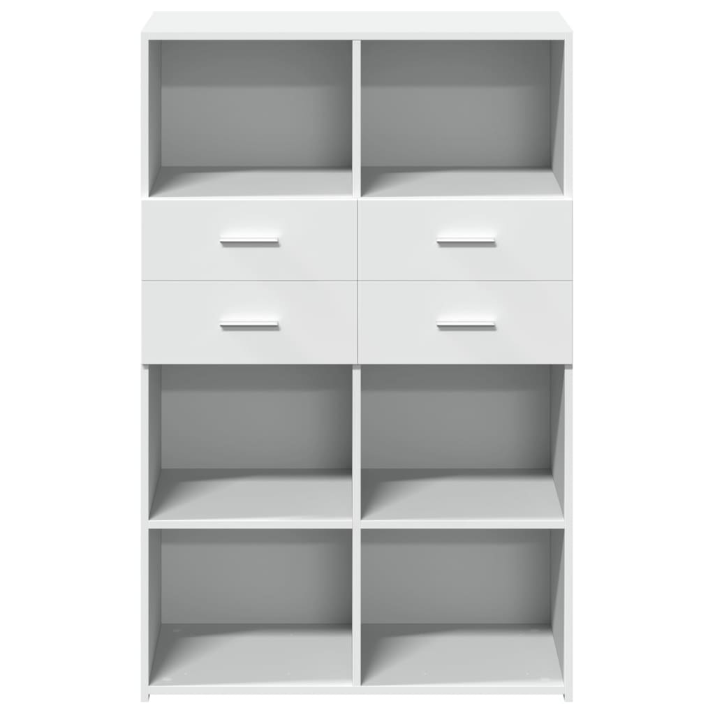 vidaXL Dulap înalt, alb, 80x42,5x124 cm, lemn prelucrat vidaXL Dulap înalt, alb, 80x42,5x124 cm, lemn prelucrat