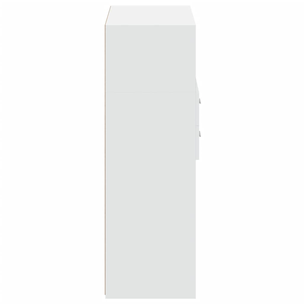 vidaXL Dulap înalt, alb, 80x42,5x124 cm, lemn prelucrat vidaXL Dulap înalt, alb, 80x42,5x124 cm, lemn prelucrat