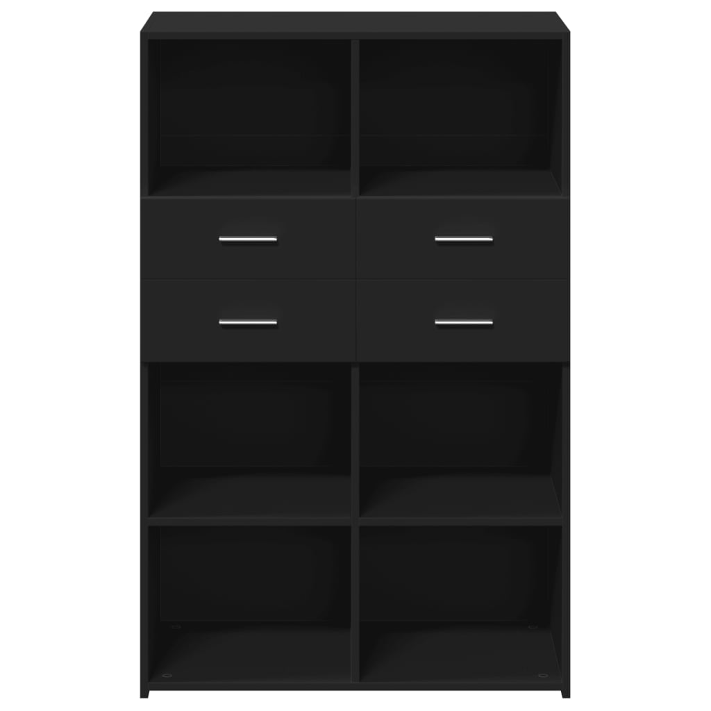 vidaXL Dulap înalt, negru, 80x42,5x124 cm, lemn prelucrat