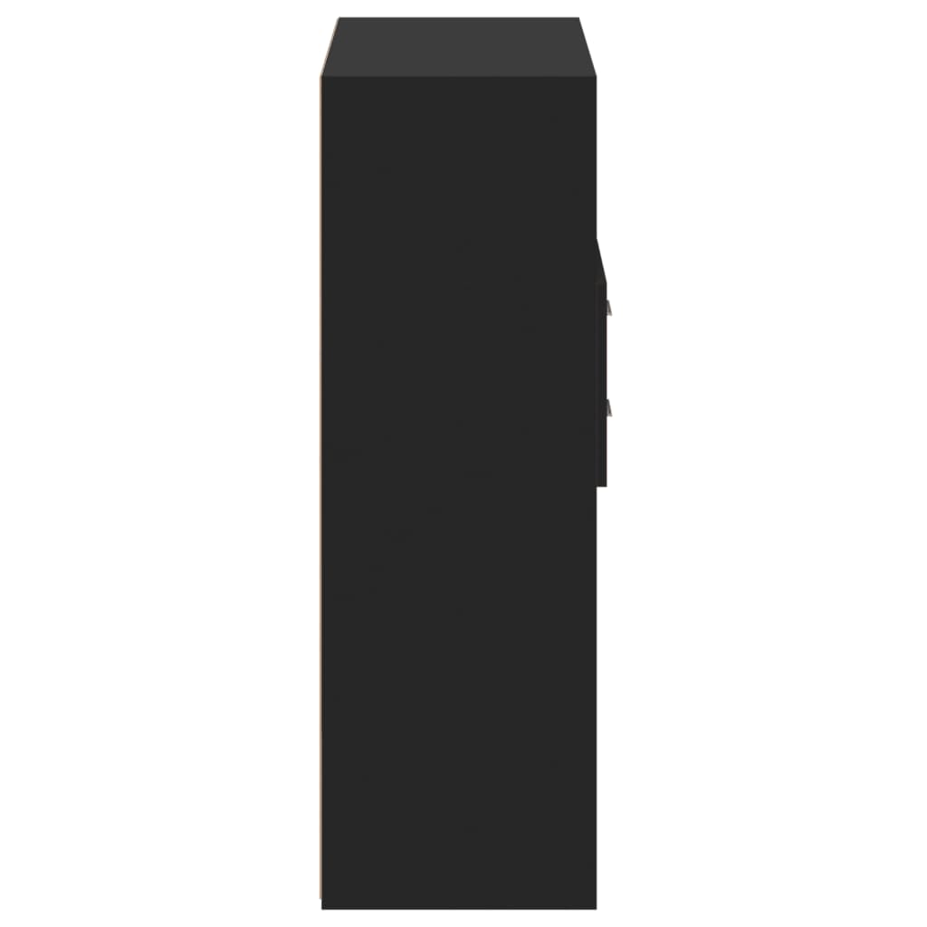 vidaXL Dulap înalt, negru, 80x42,5x124 cm, lemn prelucrat