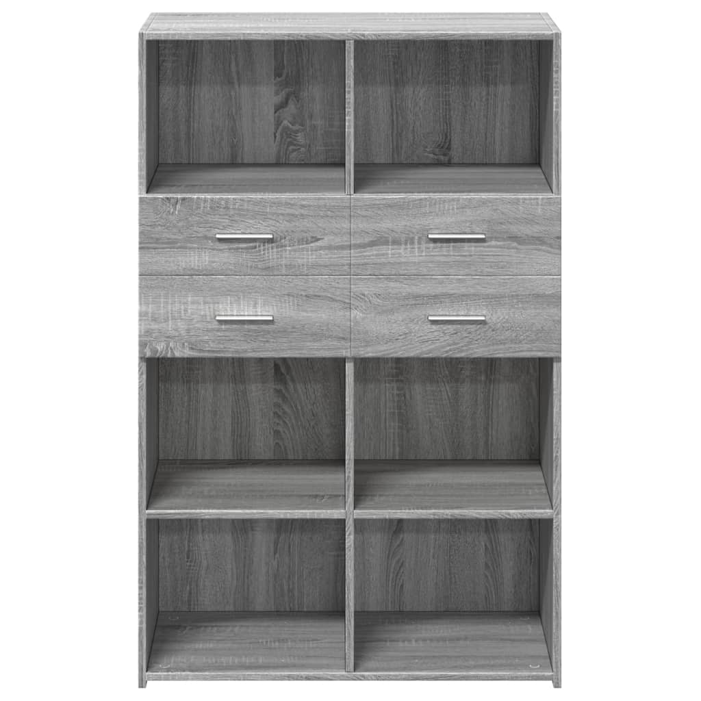 vidaXL Dulap înalt, gri sonoma, 80x42,5x124 cm, lemn prelucrat