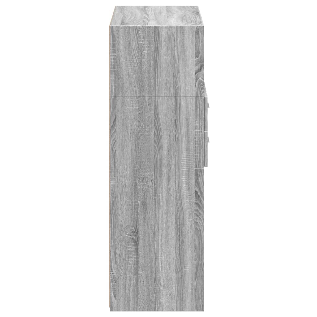 vidaXL Dulap înalt, gri sonoma, 80x42,5x124 cm, lemn prelucrat