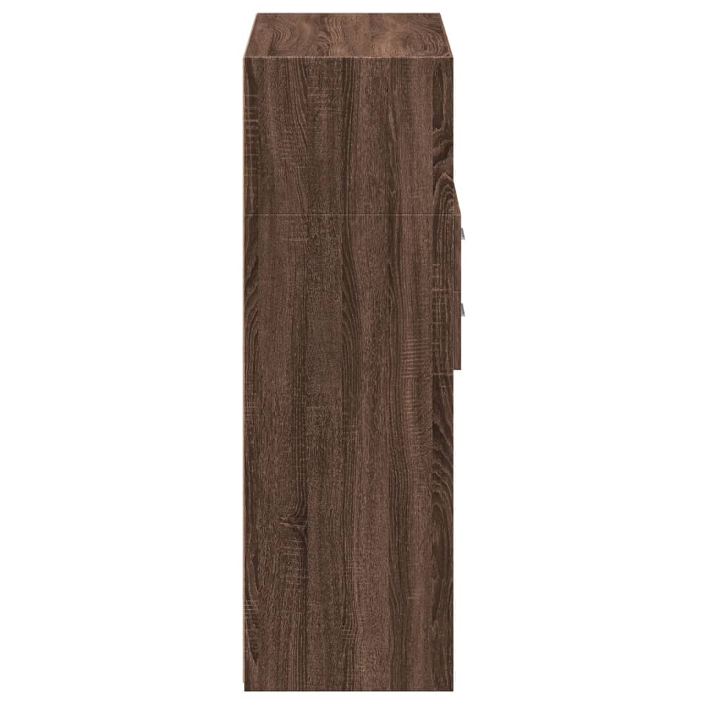 vidaXL Dulap înalt, stejar maro, 80x42,5x124 cm, lemn prelucrat