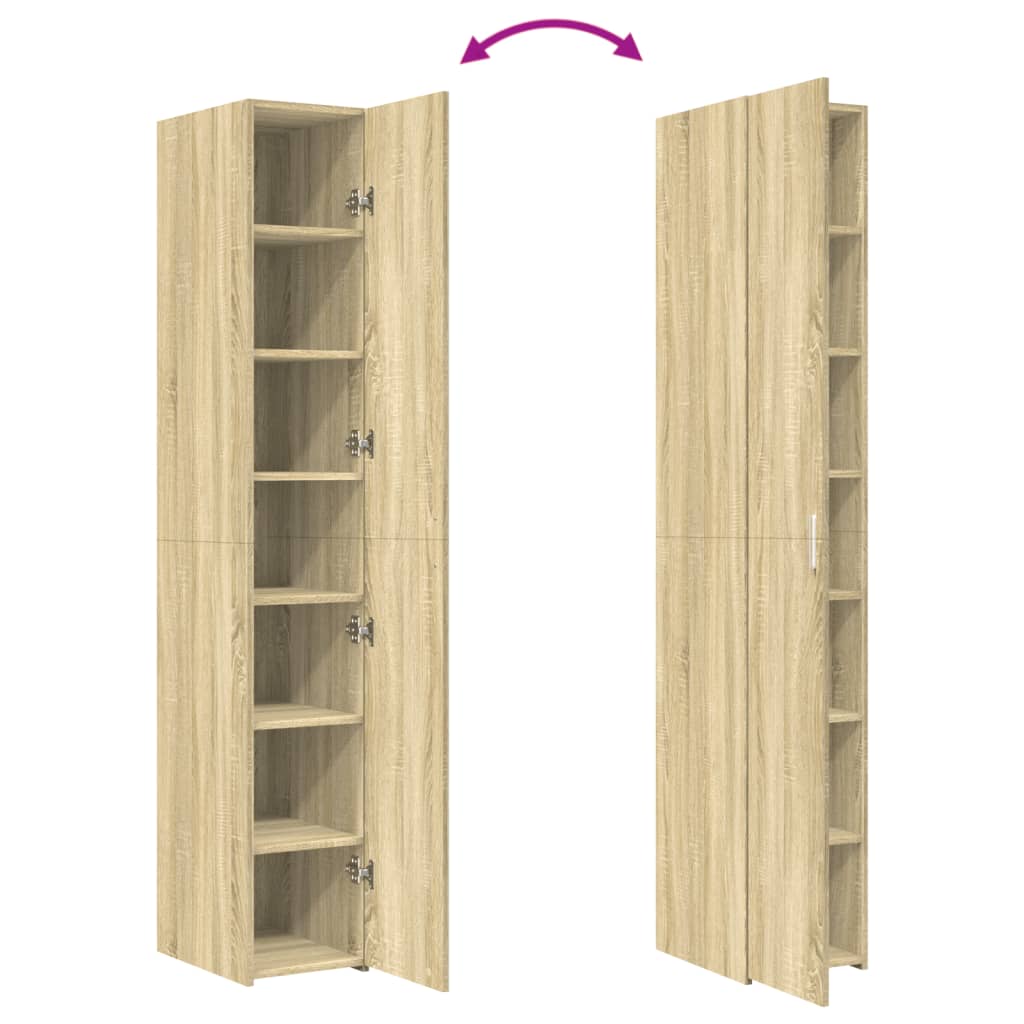 vidaXL Dulap înalt, stejar sonoma, 30x42,5x185 cm, lemn prelucrat