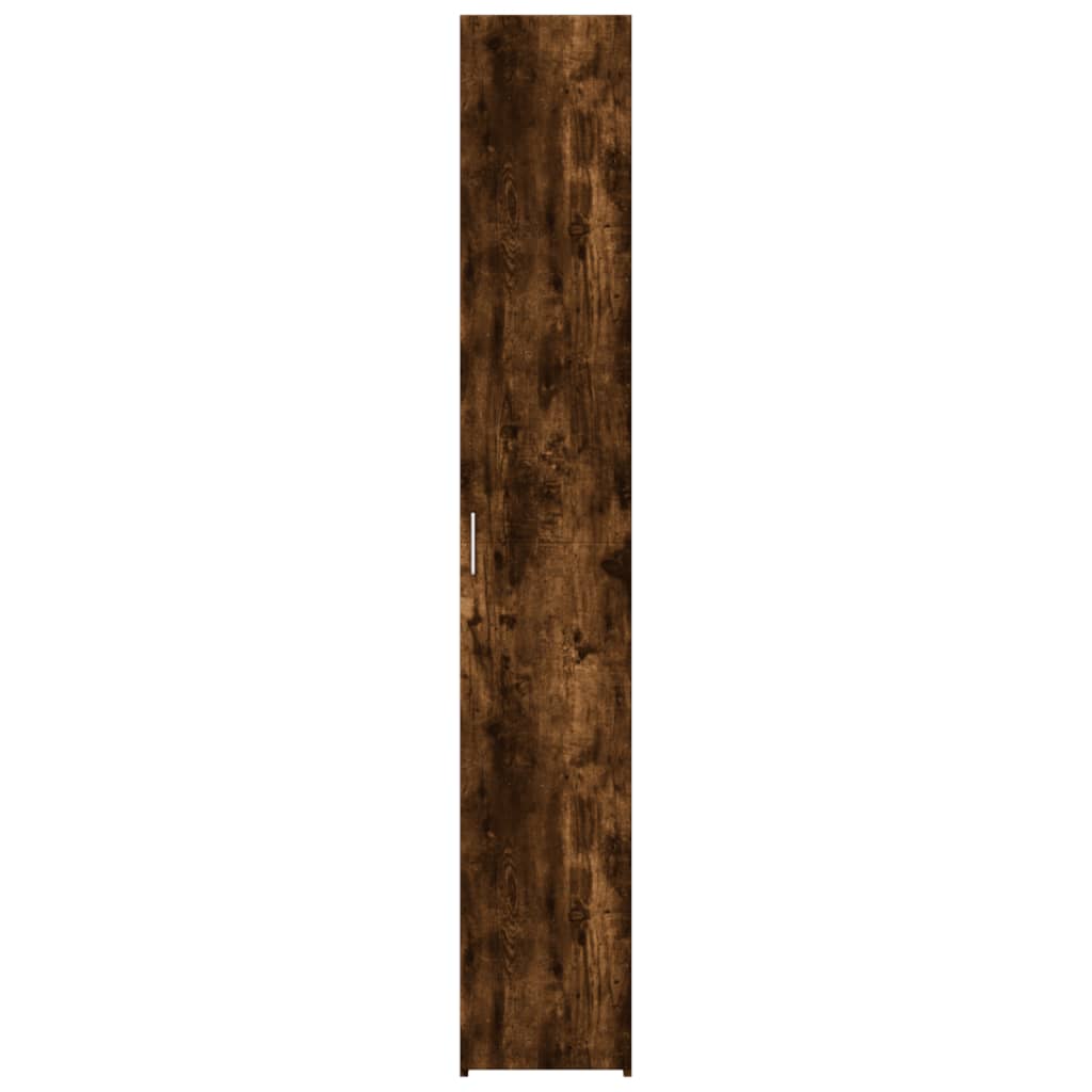 vidaXL Dulap înalt, stejar fumuriu, 30x42,5x185 cm, lemn prelucrat