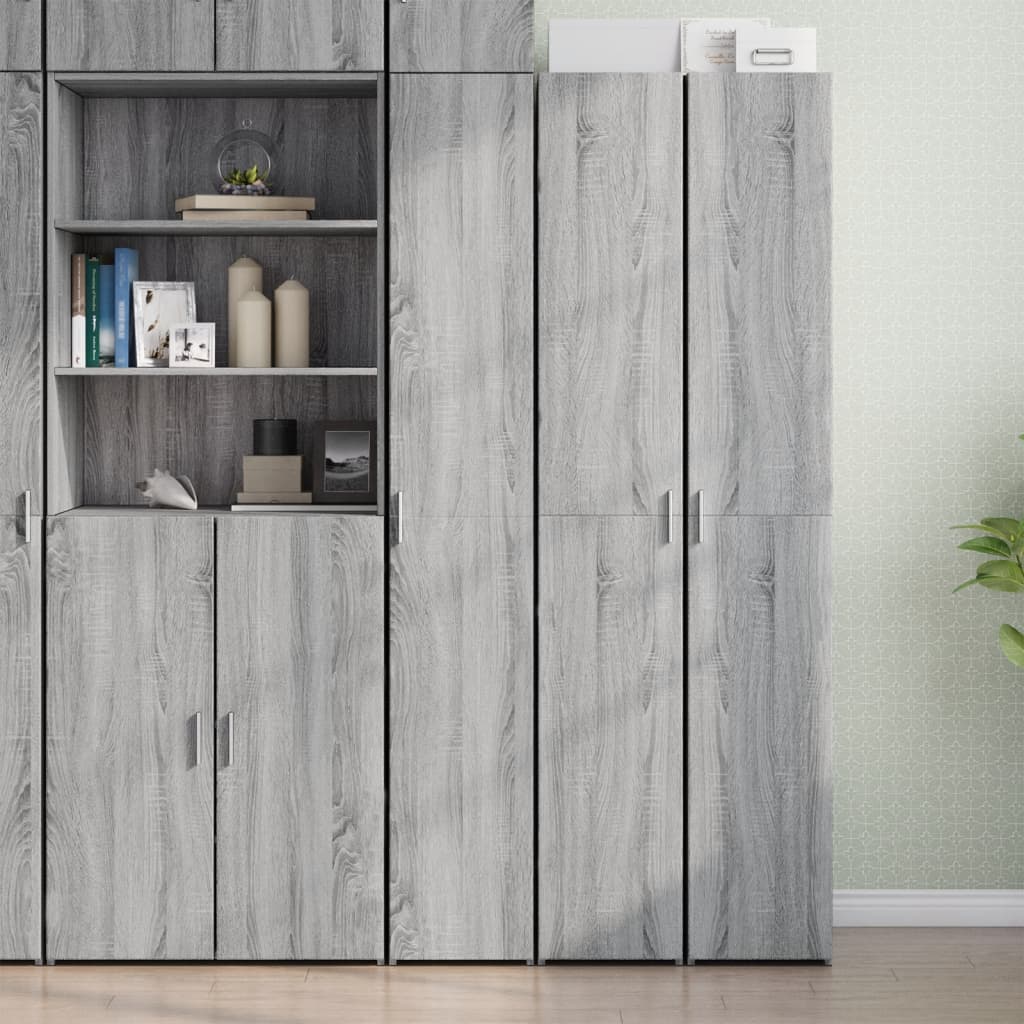 vidaXL Dulap înalt, gri sonoma, 30x42,5x185 cm, lemn prelucrat