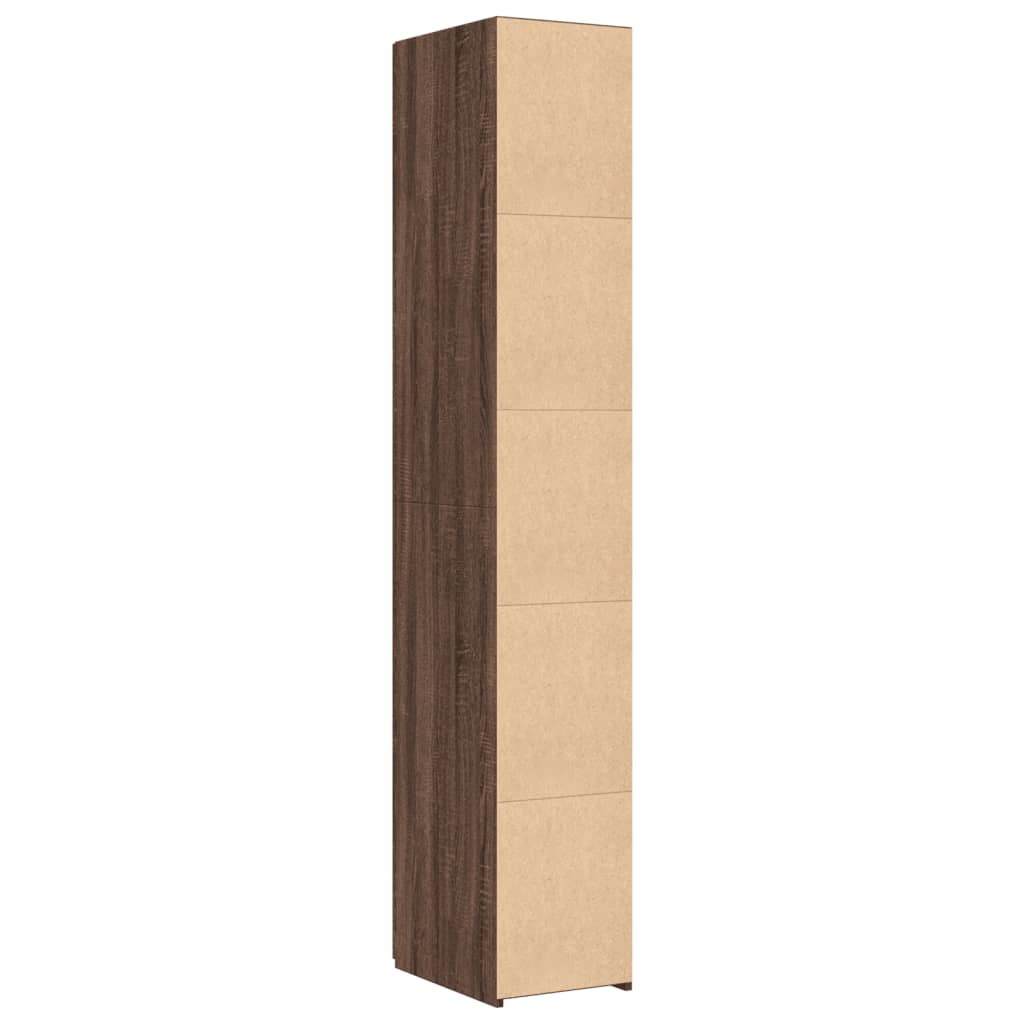 vidaXL Dulap înalt, stejar maro, 30x42,5x185 cm, lemn prelucrat