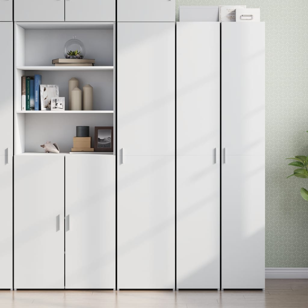 vidaXL Dulap înalt, alb, 40x42,5x185 cm, lemn prelucrat vidaXL Dulap înalt, alb, 40x42,5x185 cm, lemn prelucrat