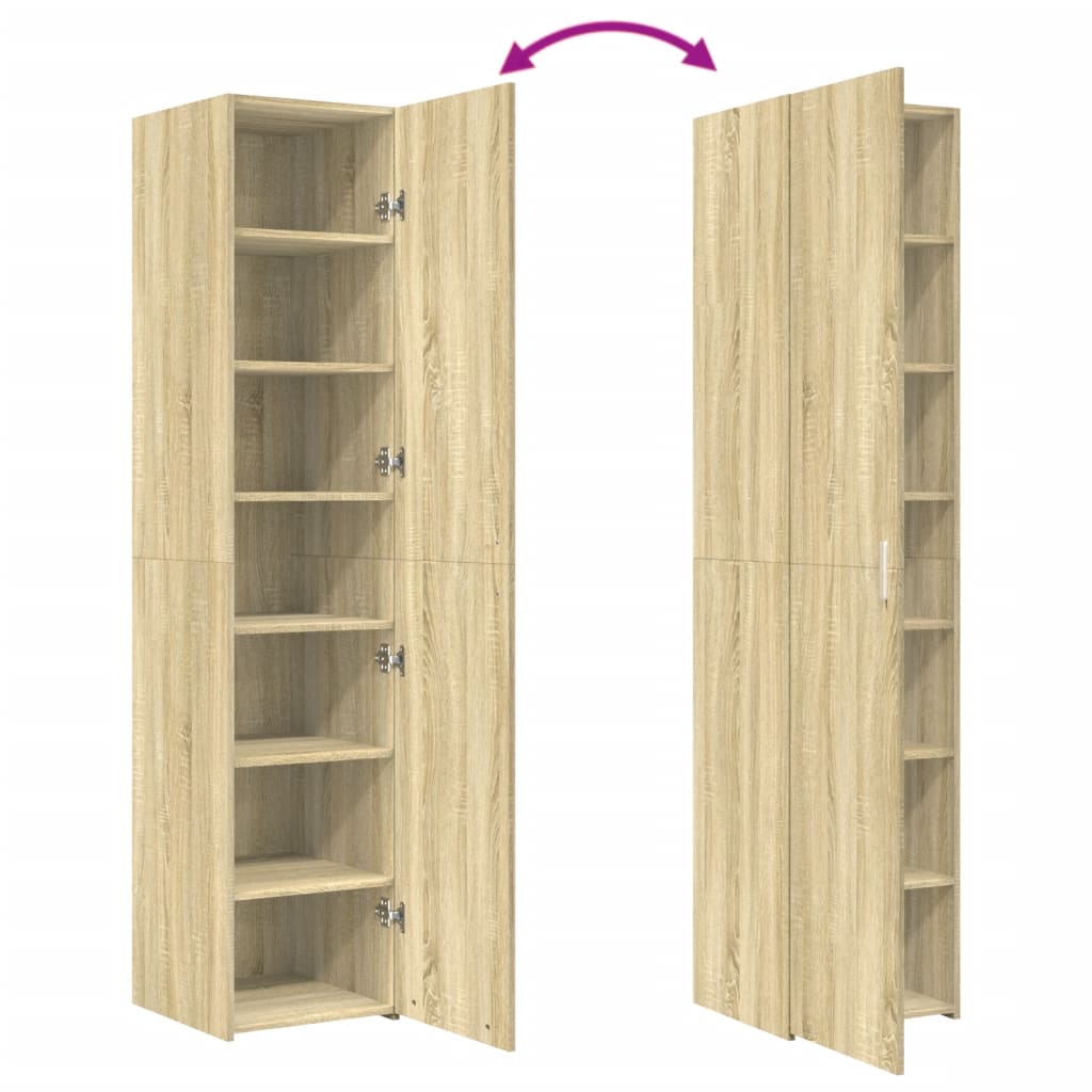 vidaXL Dulap înalt, stejar sonoma, 40x42,5x185 cm, lemn prelucrat