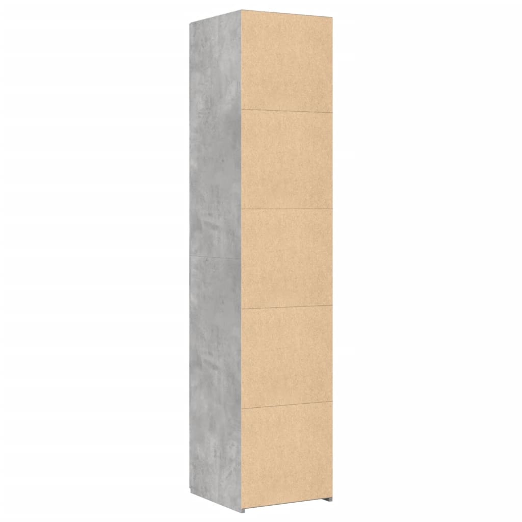 vidaXL Dulap înalt, gri beton, 40x42,5x185 cm, lemn prelucrat vidaXL Dulap înalt, gri beton, 40x42,5x185 cm, lemn prelucrat