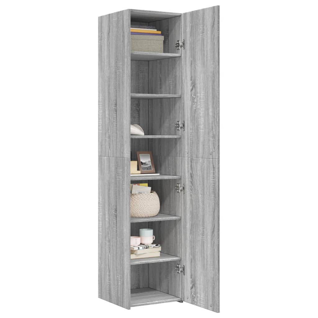 vidaXL Dulap înalt, gri sonoma, 40x42,5x185 cm, lemn prelucrat