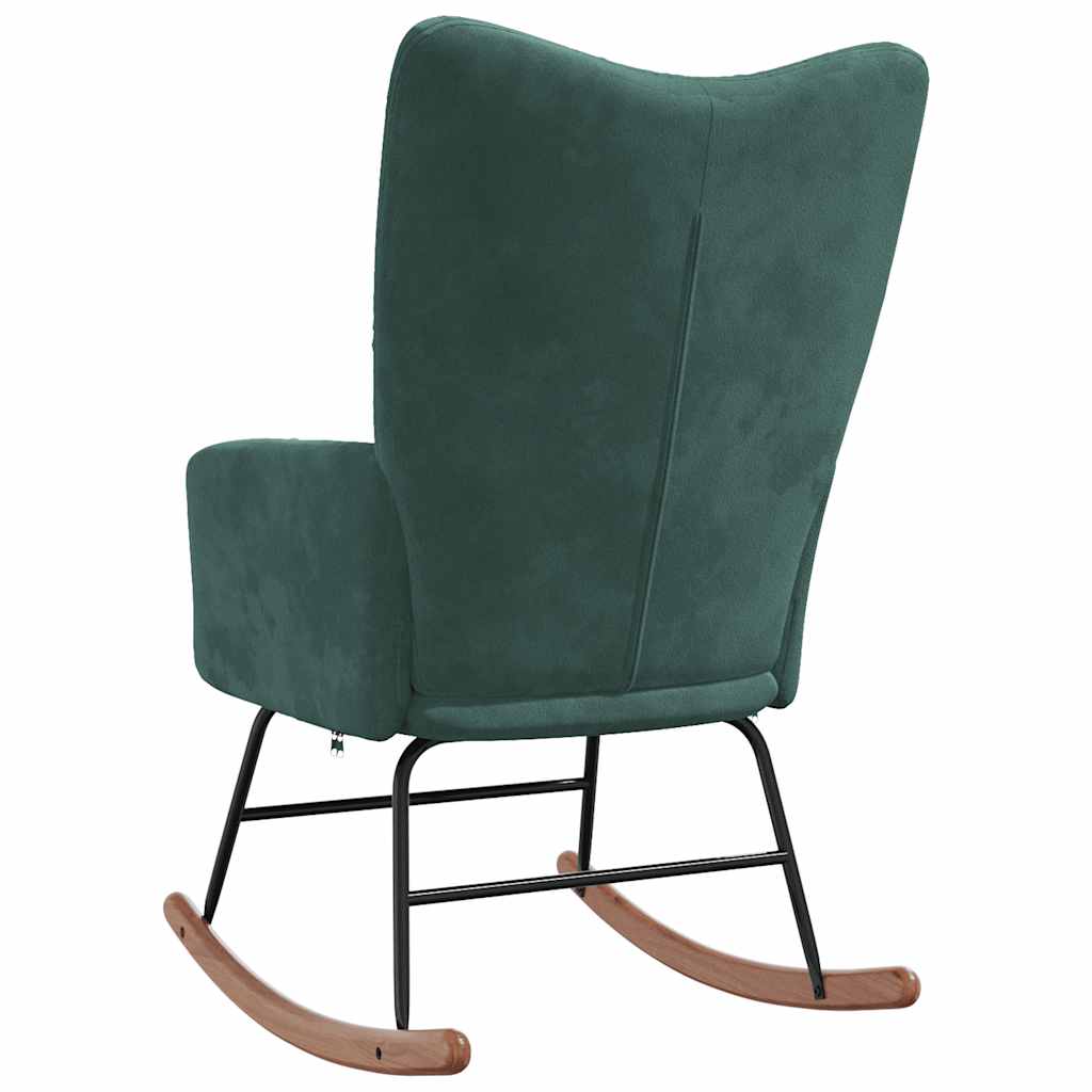 vidaXL Scaun balansoar, verde închis, catifea vidaXL Scaun balansoar, verde închis, catifea