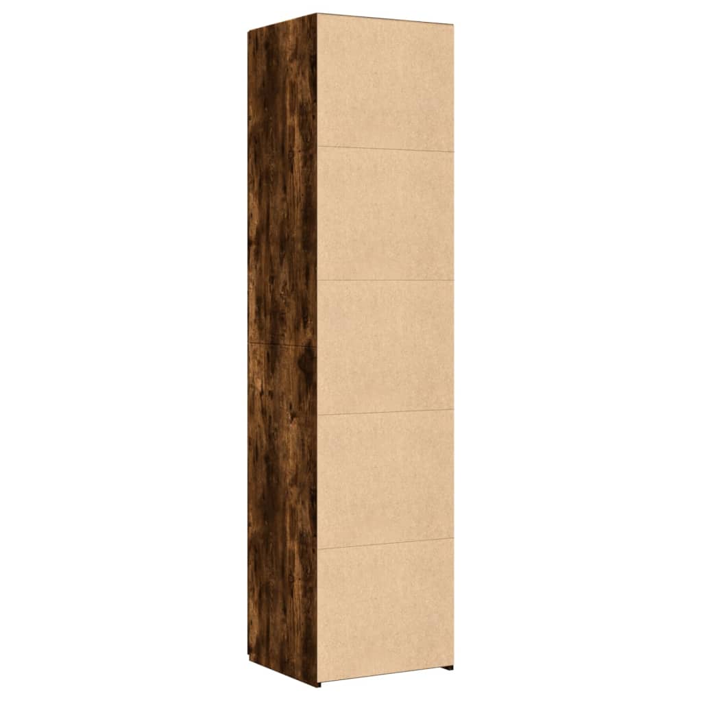 vidaXL Dulap înalt, stejar fumuriu, 45x42,5x185 cm, lemn compozit