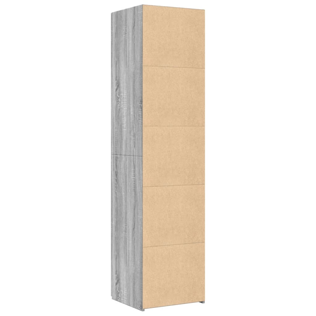 vidaXL Dulap înalt, gri sonoma, 45x42,5x185 cm, lemn compozit