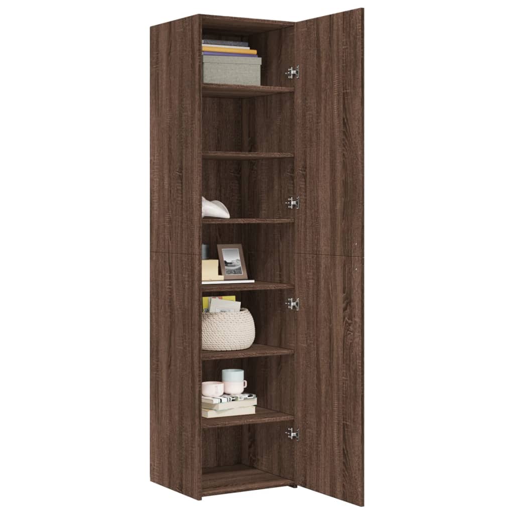 vidaXL Dulap înalt, stejar maro, 45x42,5x185 cm, lemn prelucrat