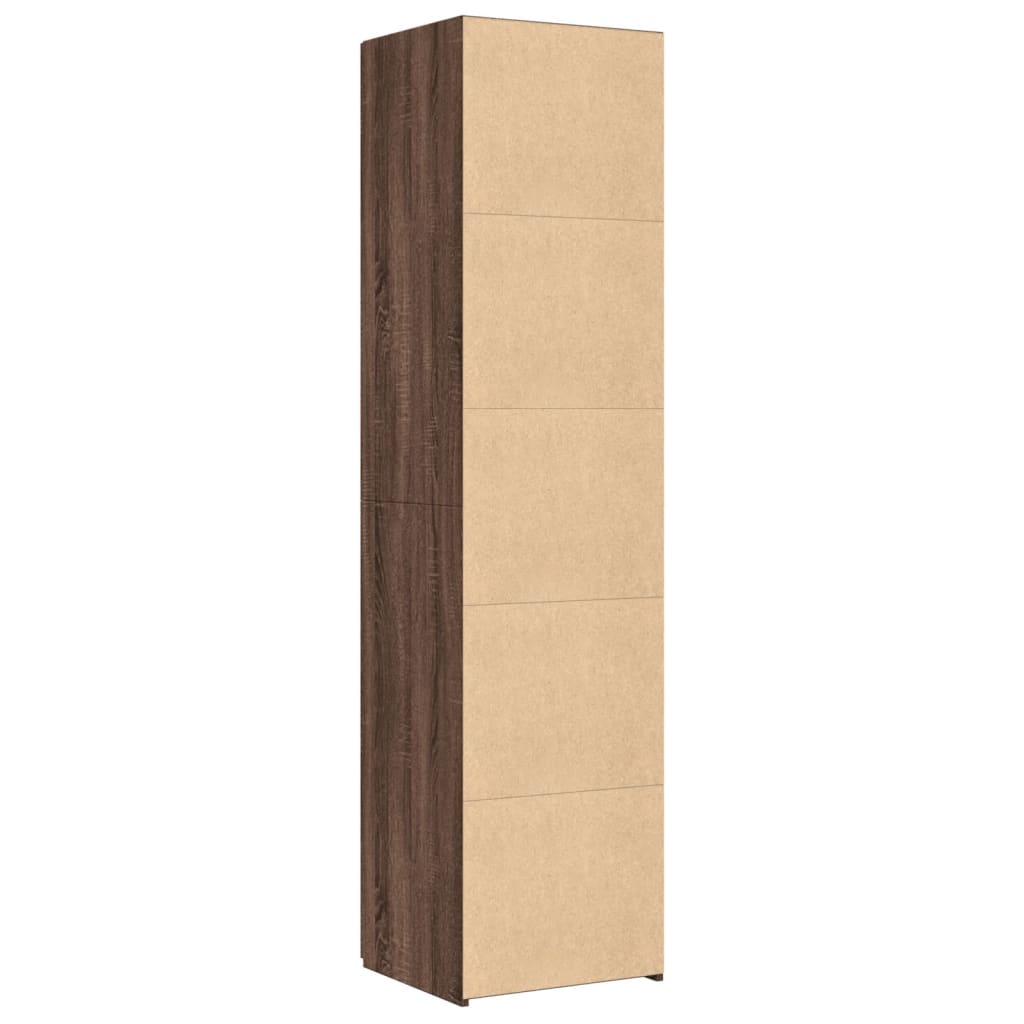 vidaXL Dulap înalt, stejar maro, 45x42,5x185 cm, lemn prelucrat