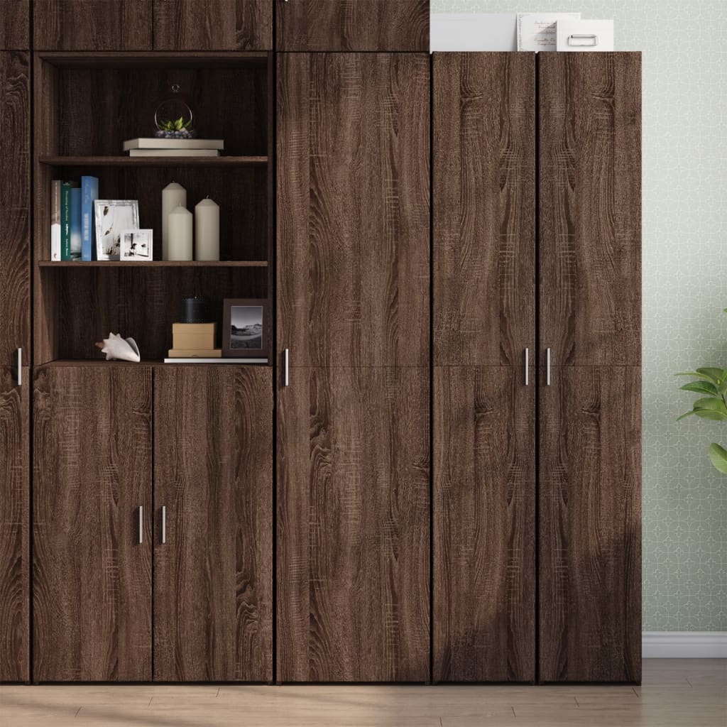 vidaXL Dulap înalt, stejar maro, 45x42,5x185 cm, lemn prelucrat
