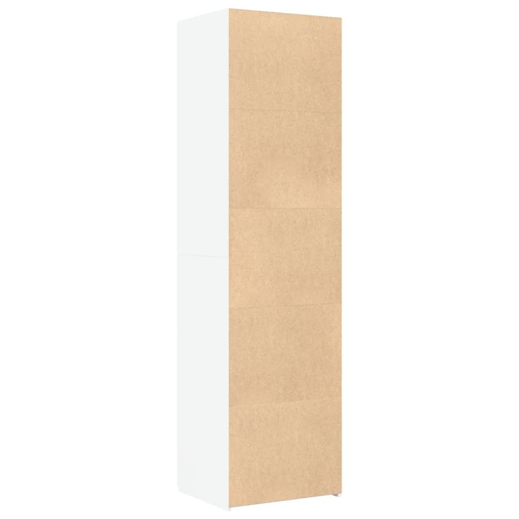 vidaXL Dulap înalt, alb, 50x42,5x185 cm, lemn prelucrat