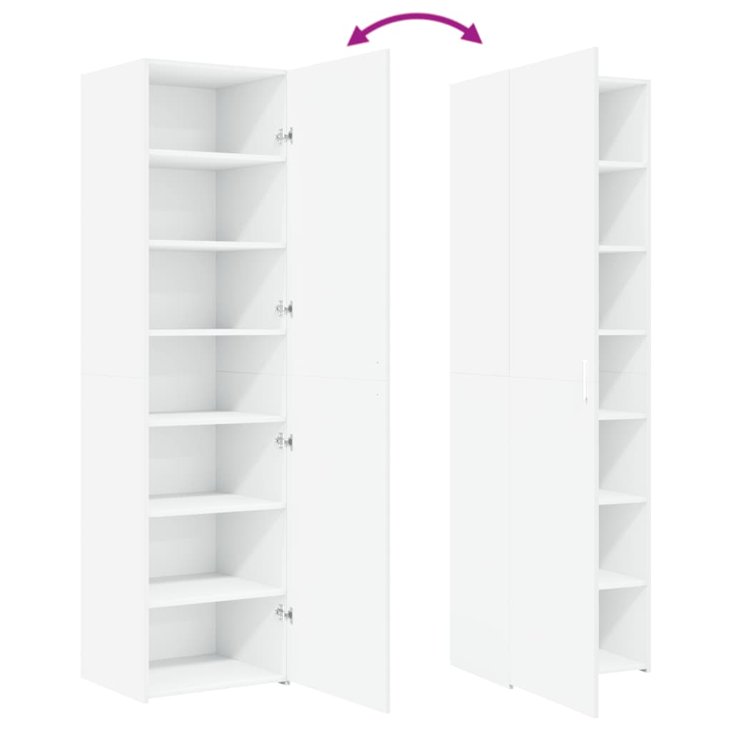 vidaXL Dulap înalt, alb, 50x42,5x185 cm, lemn prelucrat