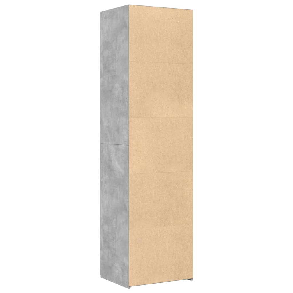 vidaXL Dulap înalt, gri beton, 50x42,5x185 cm, lemn prelucrat