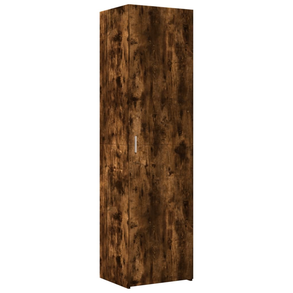 vidaXL Dulap înalt, stejar fumuriu, 50x42,5x185 cm, lemn prelucrat