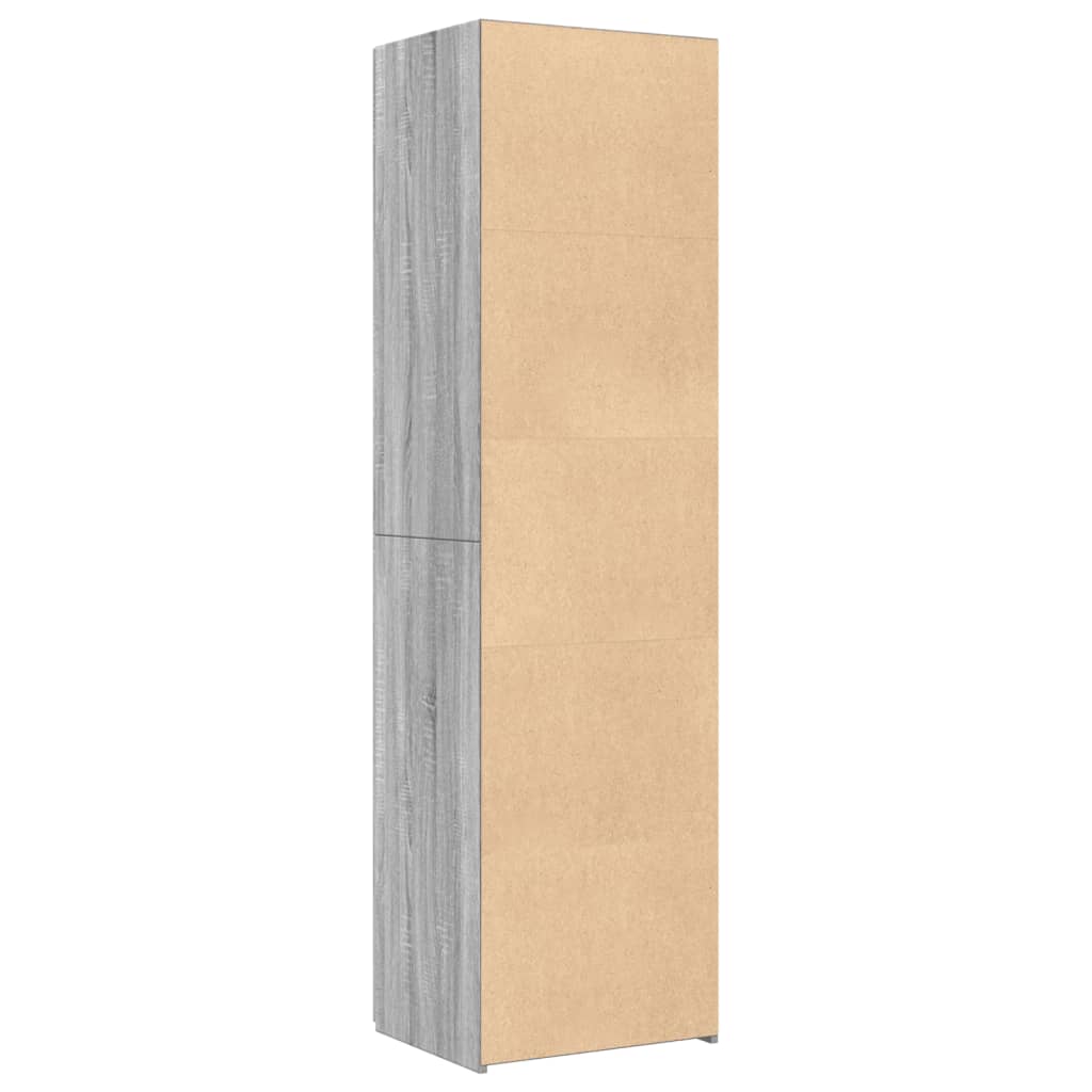 vidaXL Dulap înalt, gri sonoma, 50x42,5x185 cm, lemn prelucrat