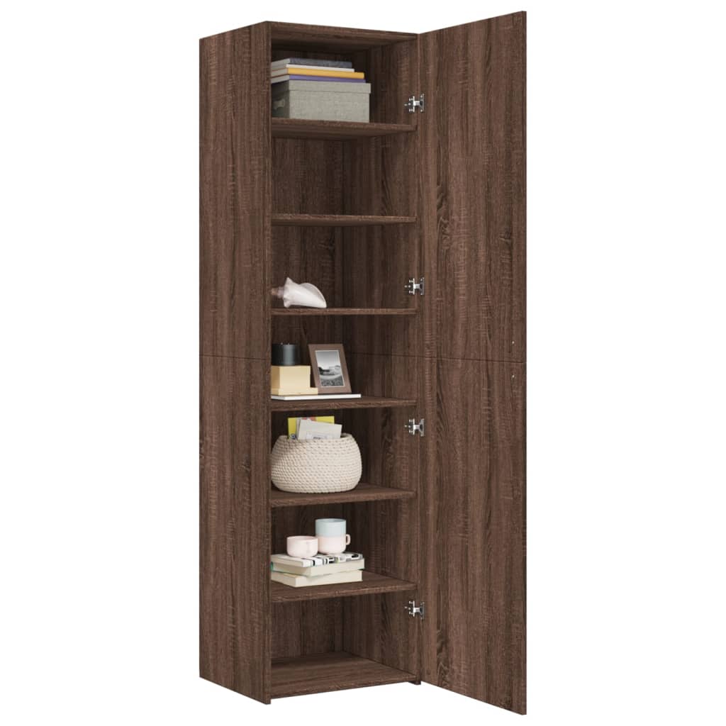 vidaXL Dulap înalt, stejar maro, 50x42,5x185 cm, lemn prelucrat