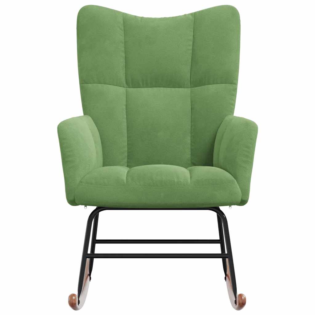 vidaXL Scaun balansoar, verde deschis, catifea vidaXL Scaun balansoar, verde deschis, catifea