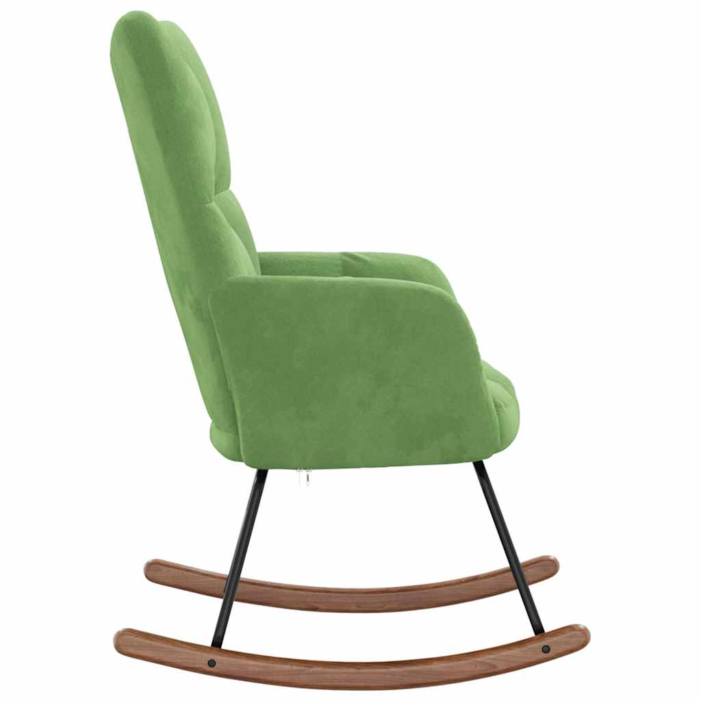 vidaXL Scaun balansoar, verde deschis, catifea vidaXL Scaun balansoar, verde deschis, catifea