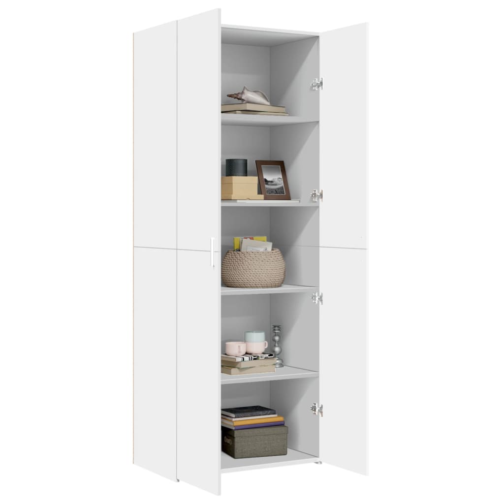 vidaXL Dulap înalt, alb, 70x42,5x185 cm, lemn prelucrat vidaXL Dulap înalt, alb, 70x42,5x185 cm, lemn prelucrat