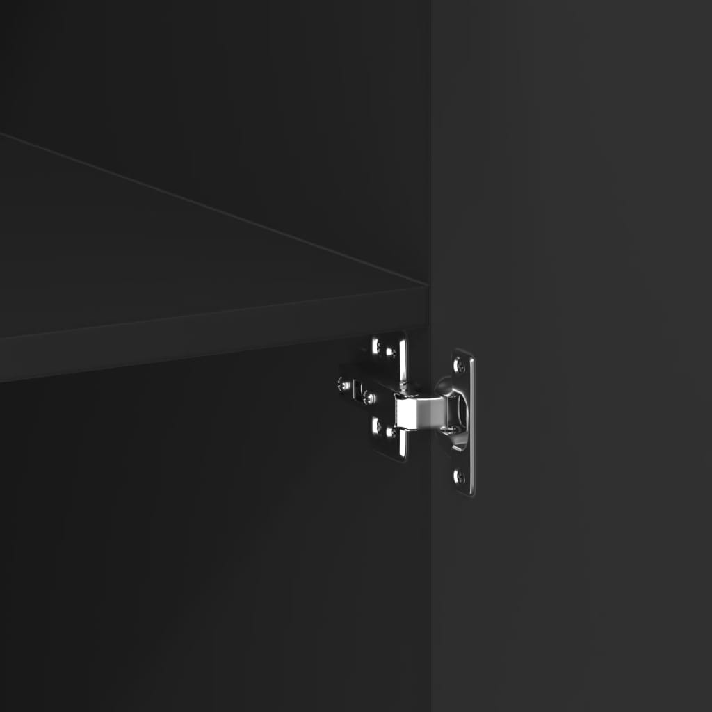 vidaXL Dulap înalt, negru, 70x42,5x185 cm, lemn prelucrat