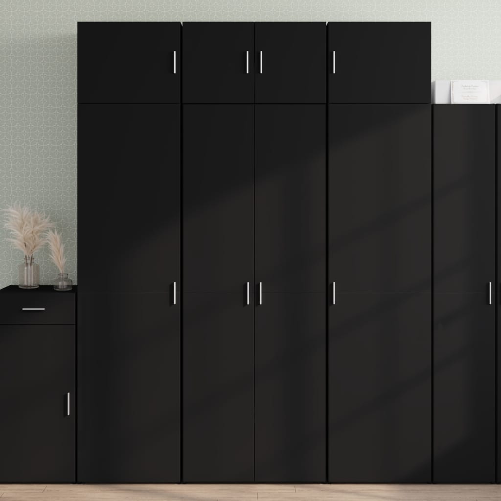 vidaXL Dulap înalt, negru, 70x42,5x185 cm, lemn prelucrat