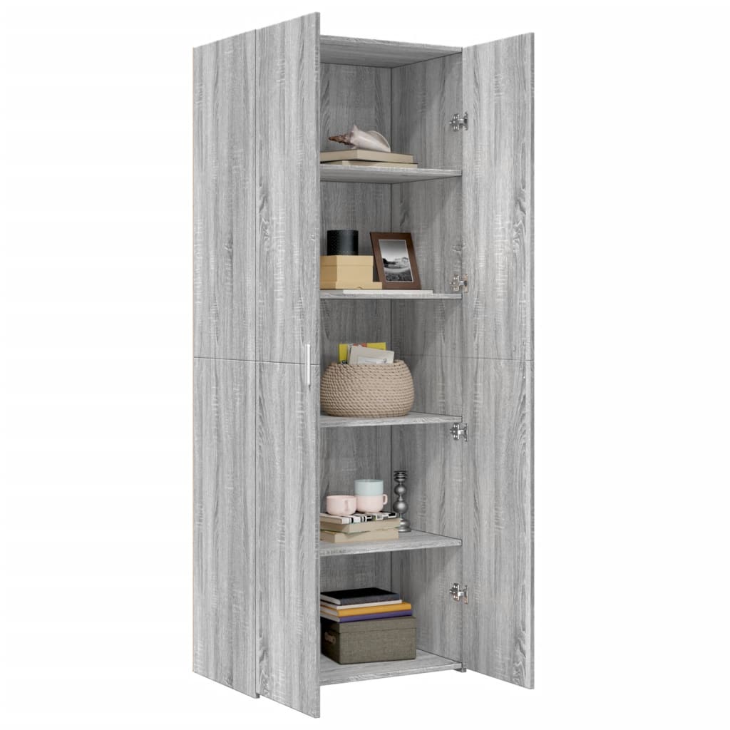 vidaXL Dulap înalt, gri sonoma, 70x42,5x185 cm, lemn prelucrat