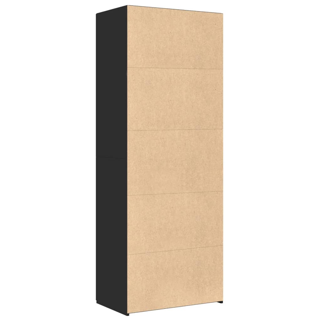 vidaXL Dulap înalt, negru, 70x42,5x185 cm, lemn prelucrat