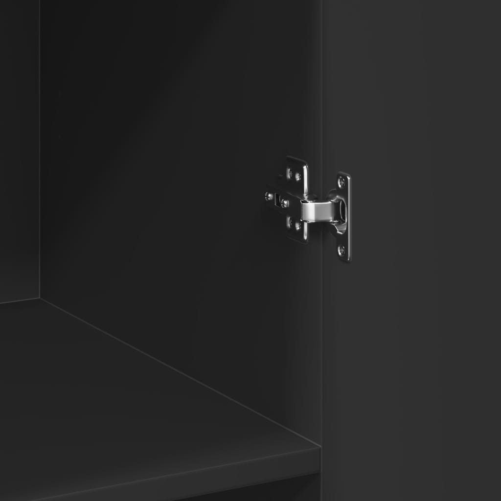vidaXL Dulap înalt, negru, 70x42,5x185 cm, lemn prelucrat