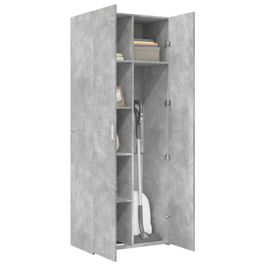 vidaXL Dulap înalt, gri beton, 70x42,5x185 cm, lemn prelucrat
