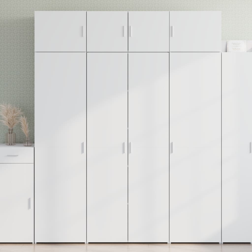 vidaXL Dulap înalt, alb, 80x42,5x185 cm, lemn prelucrat vidaXL Dulap înalt, alb, 80x42,5x185 cm, lemn prelucrat