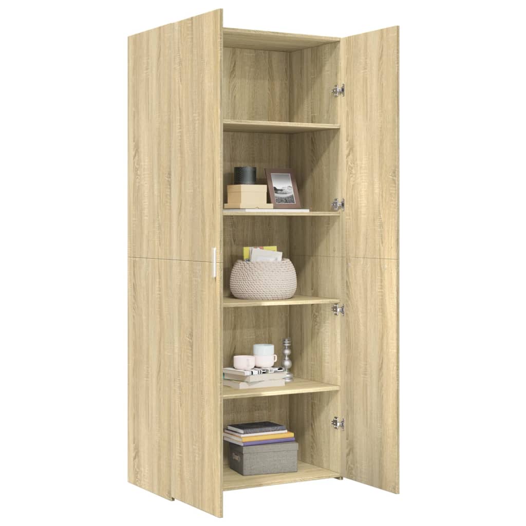 vidaXL Dulap înalt, stejar sonoma, 80x42,5x185 cm, lemn prelucrat vidaXL Dulap înalt, stejar sonoma, 80x42,5x185 cm, lemn prelucrat