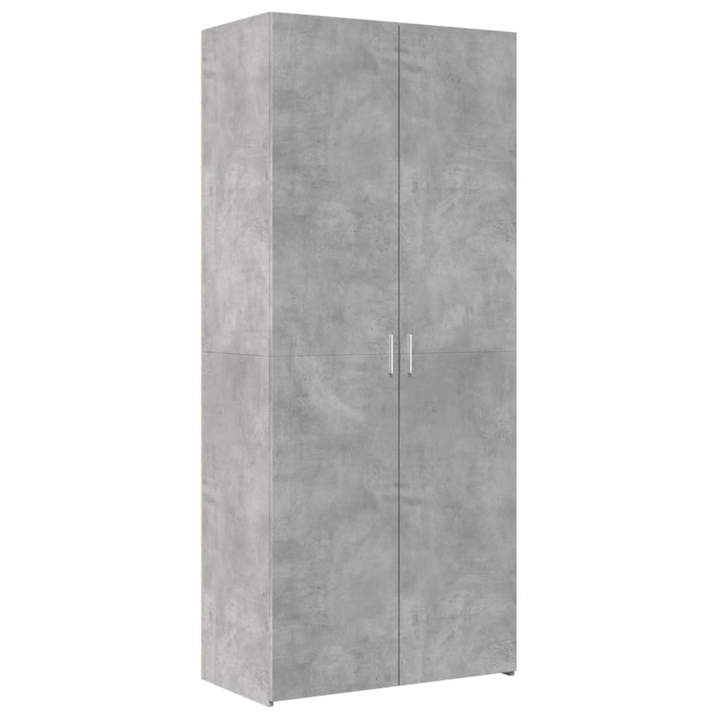 vidaXL Dulap înalt, gri beton, 80x42,5x185 cm, lemn prelucrat