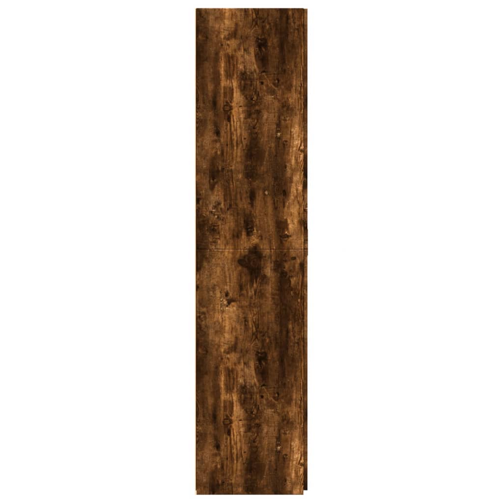 vidaXL Dulap înalt, stejar fumuriu, 80x42,5x185 cm, lemn prelucrat vidaXL Dulap înalt, stejar fumuriu, 80x42,5x185 cm, lemn prelucrat