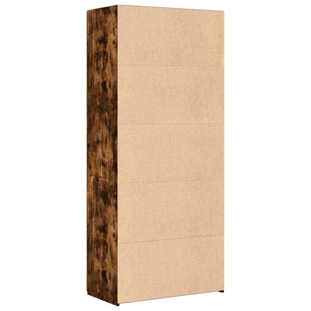 vidaXL Dulap înalt, stejar fumuriu, 80x42,5x185 cm, lemn prelucrat vidaXL Dulap înalt, stejar fumuriu, 80x42,5x185 cm, lemn prelucrat