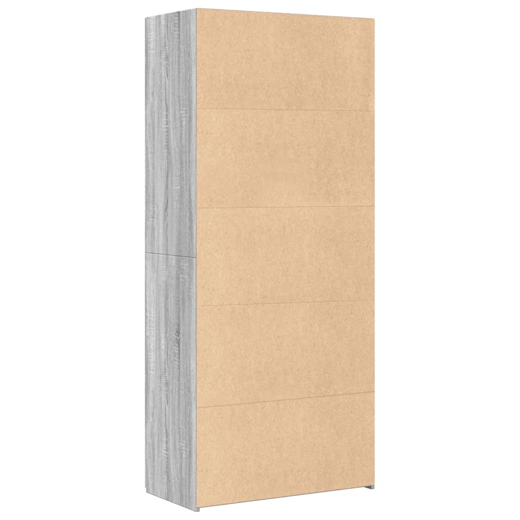 vidaXL Dulap înalt, gri sonoma, 80x42,5x185 cm, lemn prelucrat