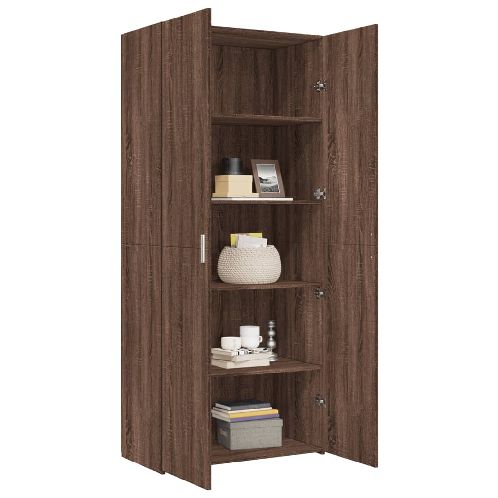 vidaXL Dulap înalt, stejar maro, 80x42,5x185 cm, lemn prelucrat