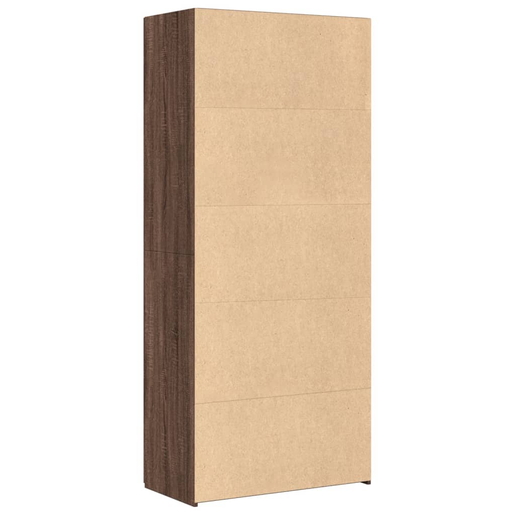 vidaXL Dulap înalt, stejar maro, 80x42,5x185 cm, lemn prelucrat