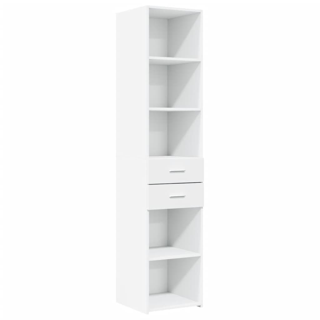 vidaXL Dulap înalt, alb, 40x42,5x185 cm, lemn prelucrat