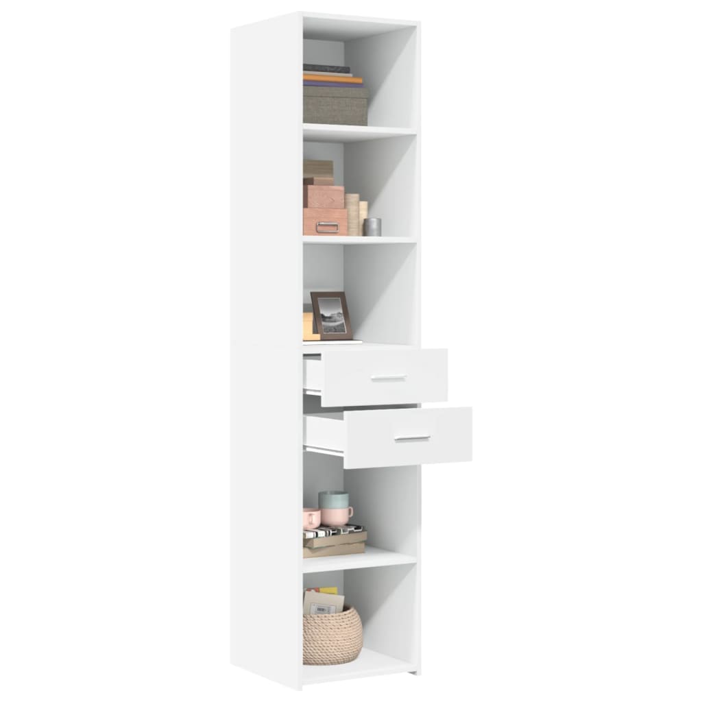 vidaXL Dulap înalt, alb, 40x42,5x185 cm, lemn prelucrat