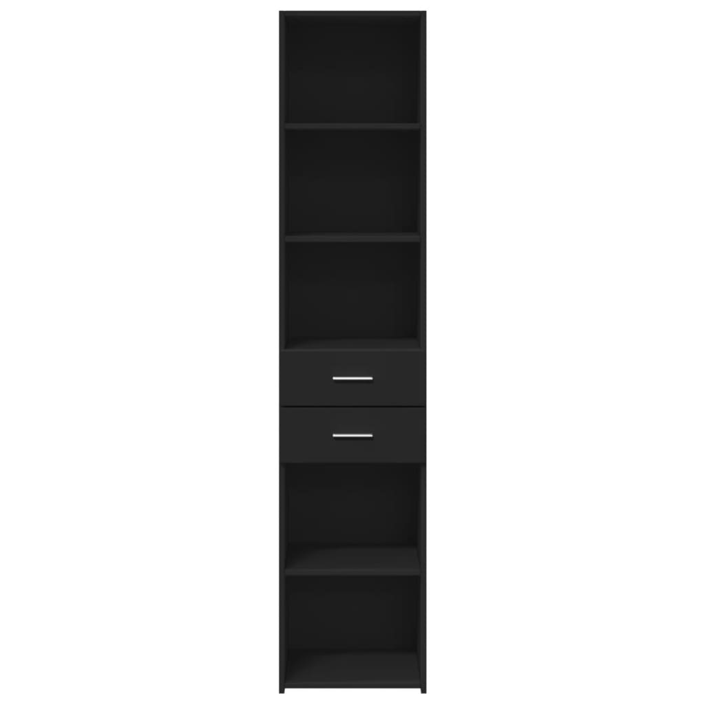 vidaXL Dulap înalt, negru, 40x42,5x185 cm, lemn prelucrat