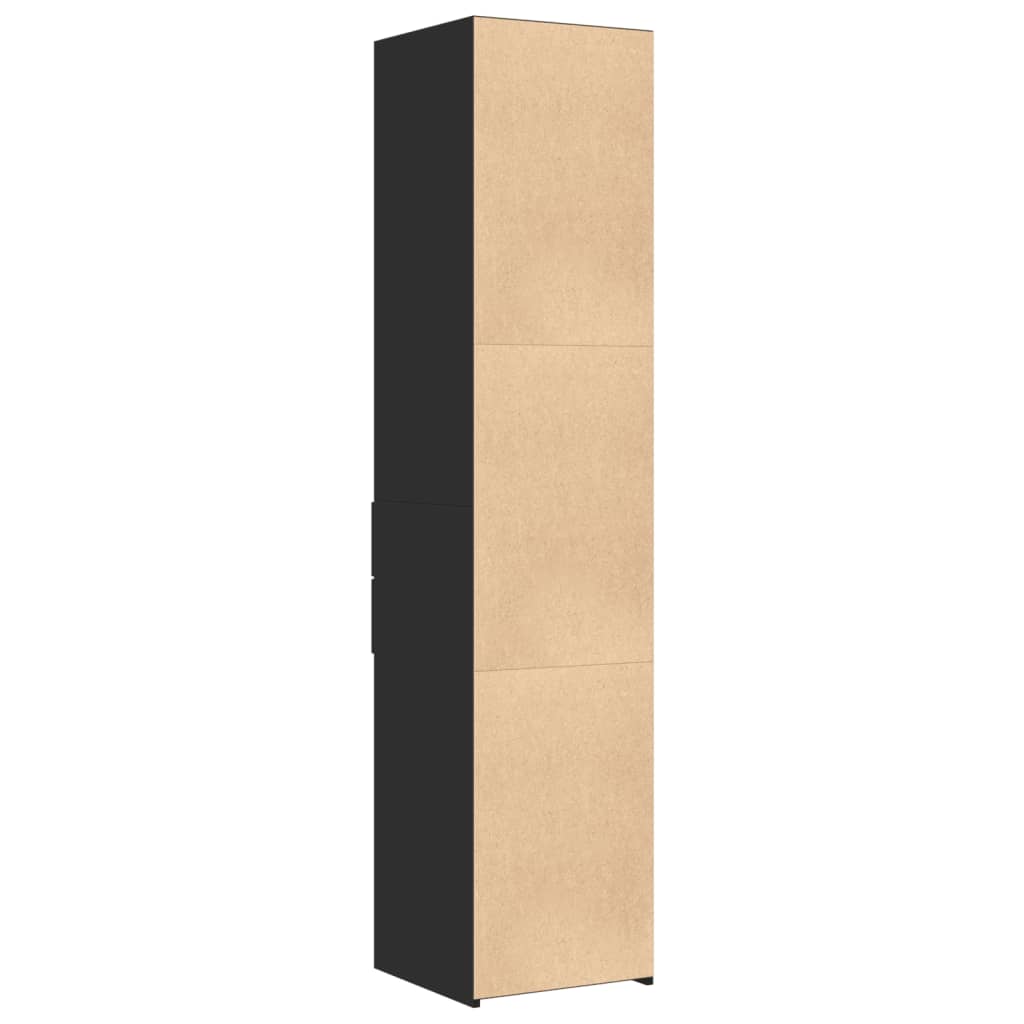 vidaXL Dulap înalt, negru, 40x42,5x185 cm, lemn prelucrat